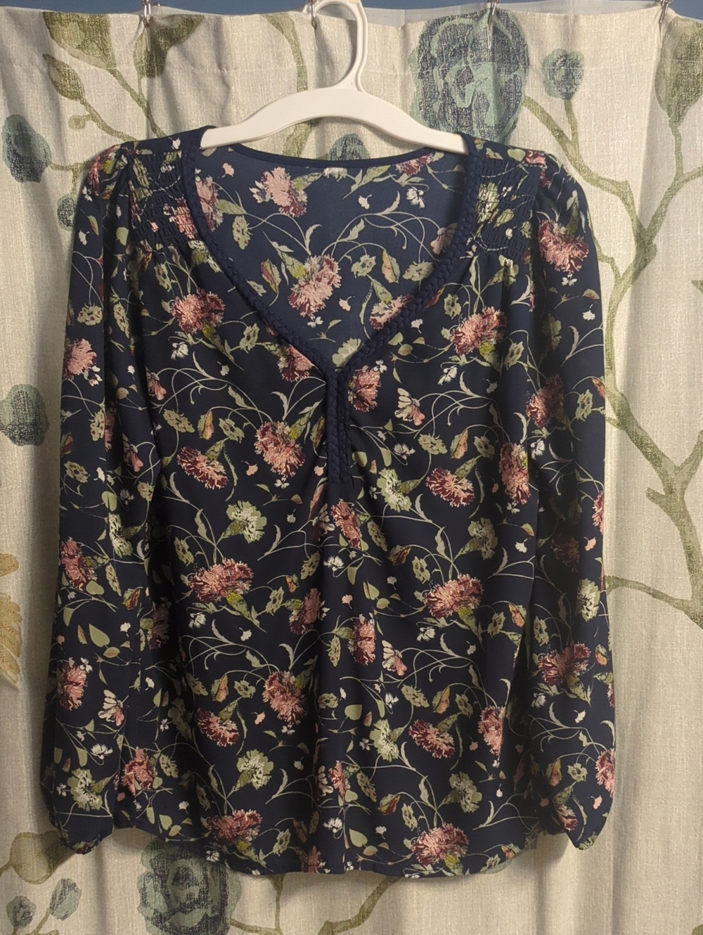 Floral Navy Top